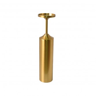 Gold steel candlestick 28.4 cm