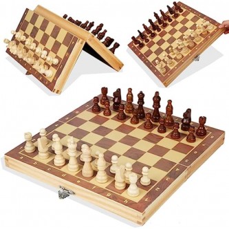 علبة  شطرنج لوح خشبي شنطة  50× 50 سم موديل 11662
