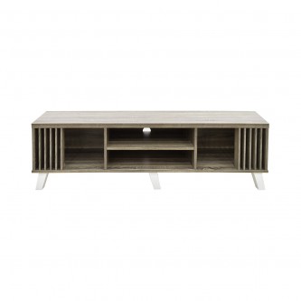 Wooden TV table with shelves 140 x 40 x 42 cm, beige