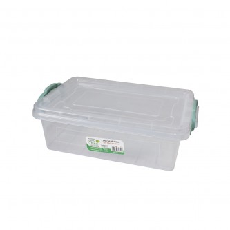 صندوق تخزين بلاستيك شفاف بولي تايم2 لتر،  E-491