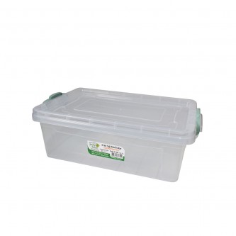 صندوق تخزين بلاستيك شفاف بولي تايم6.2لتر،  E-493