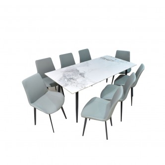 طاولة طعام سيراميك مع 8 كرسي YM500153
