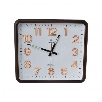 Round plastic wall clock 35 x 32 cm YM-57718