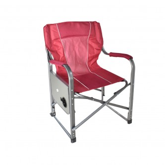 كرسي رحلات وتخييم مع طاولة جانبية احمر YM-587301