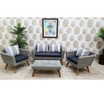 Gray outdoor seating set for 4 people A0050