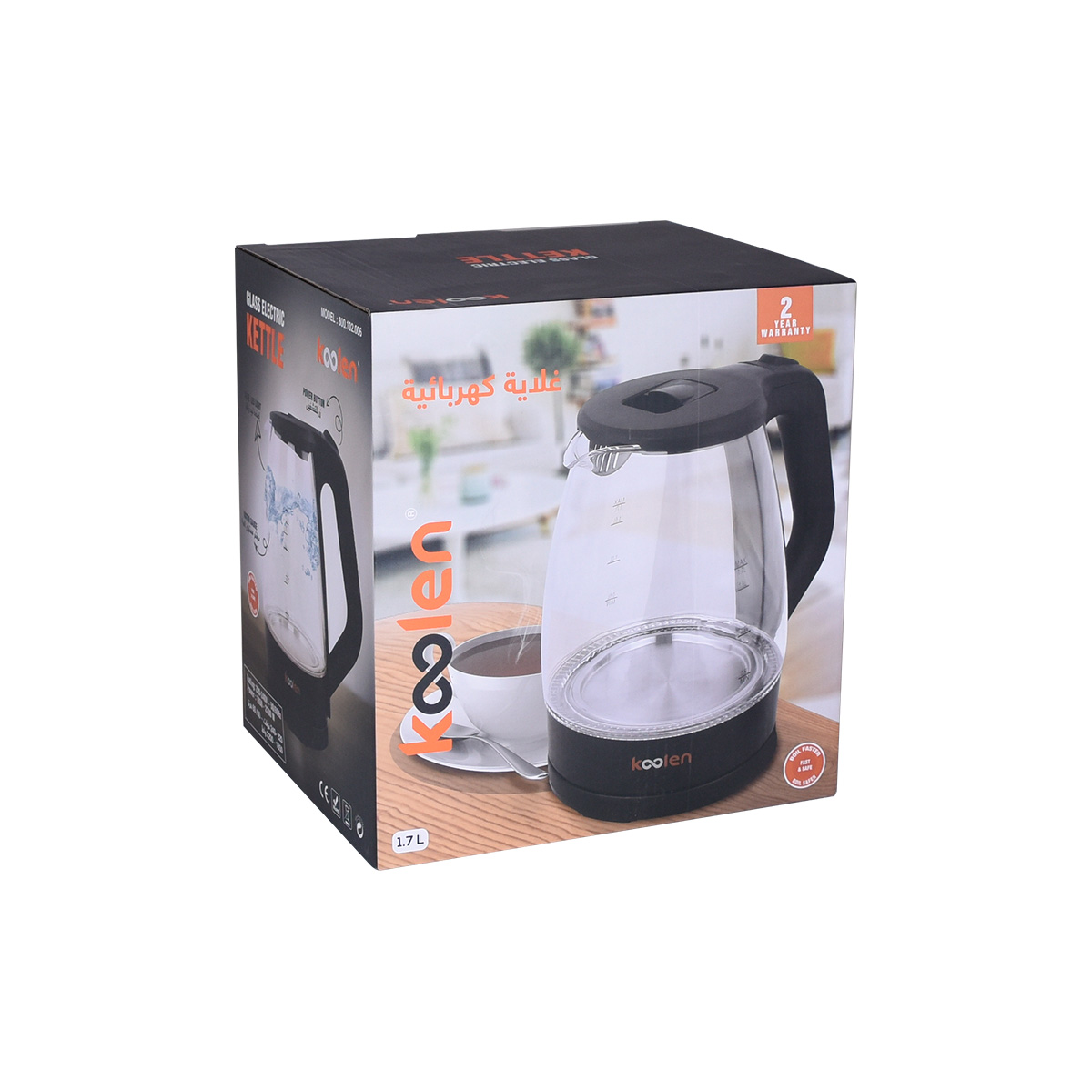 Electric Kettle Tea Maker, 1.7 L 2200 W, 120-Min Keep Warm, 5