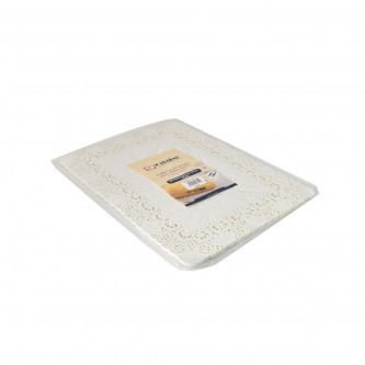 Luxury white rectangular paper placemats, 55 pieces, 35 x 25 cm MAE046