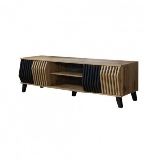 طاولة تلفاز خشب 180× 40 × 45 سم بني / اسود 