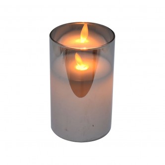 شمع زجاج مضيئ يعمل بالبطارية 12.5سم AF500954