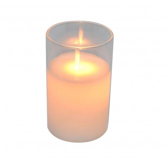 شمع زجاج مضيئ يعمل بالبطارية 12.5سم AF500957