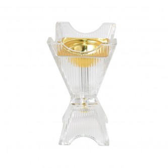 مبخرة زجاج شفاف مع ذهبي AF500754