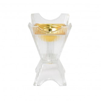 مبخرة زجاج شفاف مع ذهبي AF500756