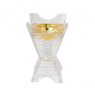 مبخرة زجاج شفاف مع ذهبي AF500757