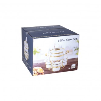 Ceramic soup set 16 pieces CX32978