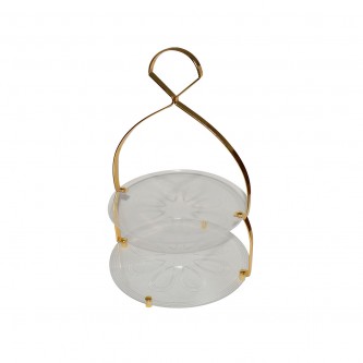 Clear/gold acrylic necklace 950223