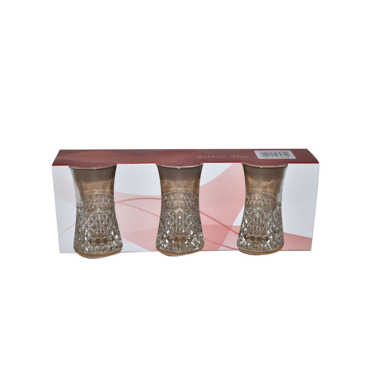 طقم بيالات شاي زجاج 3 قطعة AF503032 طقم بيالات شاي زجاج 3 قطعة AF503032