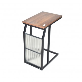 طاولة جانبية خشب مستطيل 45 × 30 × 60 سم بني / اسود ZM2348B