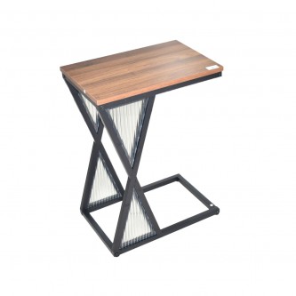 طاولة جانبية خشب مستطيل 45 × 30 × 60 سم بني / اسود ZM2351B