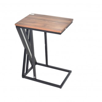 طاولة جانبية خشب مستطيل 45 × 30 × 60 سم بني / اسود ZM2352B
