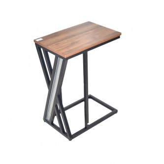 طاولة جانبية خشب مستطيل 45 × 30 × 60 سم بني / اسود ZM2352B