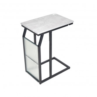 طاولة جانبية خشب مستطيل 45 × 30 × 60 سم رمادي / اسود ZM2349C