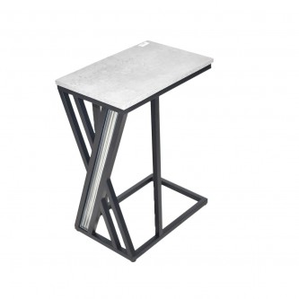 طاولة جانبية خشب مستطيل 45 × 30 × 60 سم رمادي / اسود ZM2352C