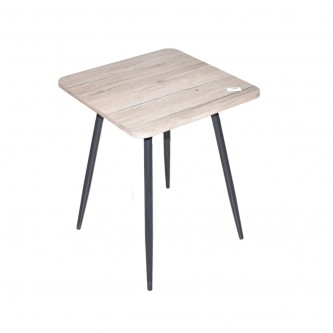طاولة جانبية خشب مربع 45 × 45 × 55 سم بيج / اسود HT201