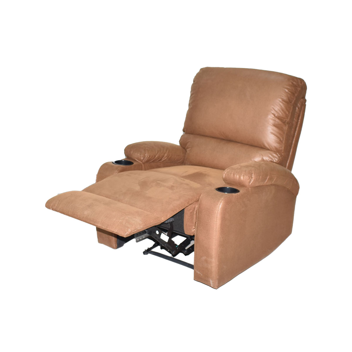 كرسي استرخاء جلد مع حامل اكواب بني FH-1402