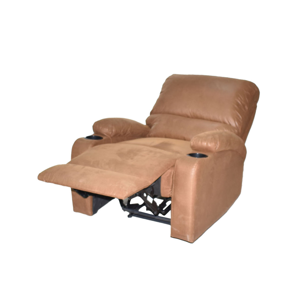 كرسي استرخاء جلد مع حامل اكواب بني FH-1402