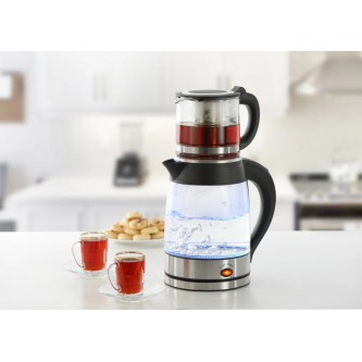 Al Saif Glass Kettle and Tea Maker 1.8L 2200W E03222