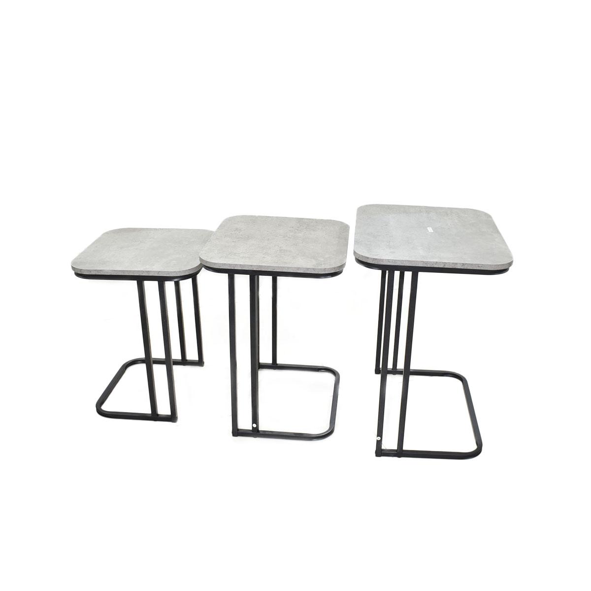 طقم طاولات خدمة خشب مستطيل 3 قطعة رمادي / اسود ZM23183C طقم طاولات خدمة خشب مستطيل 3 قطعة رمادي / اسود ZM23183C