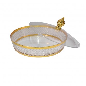 Round acrylic serving tray 1016122