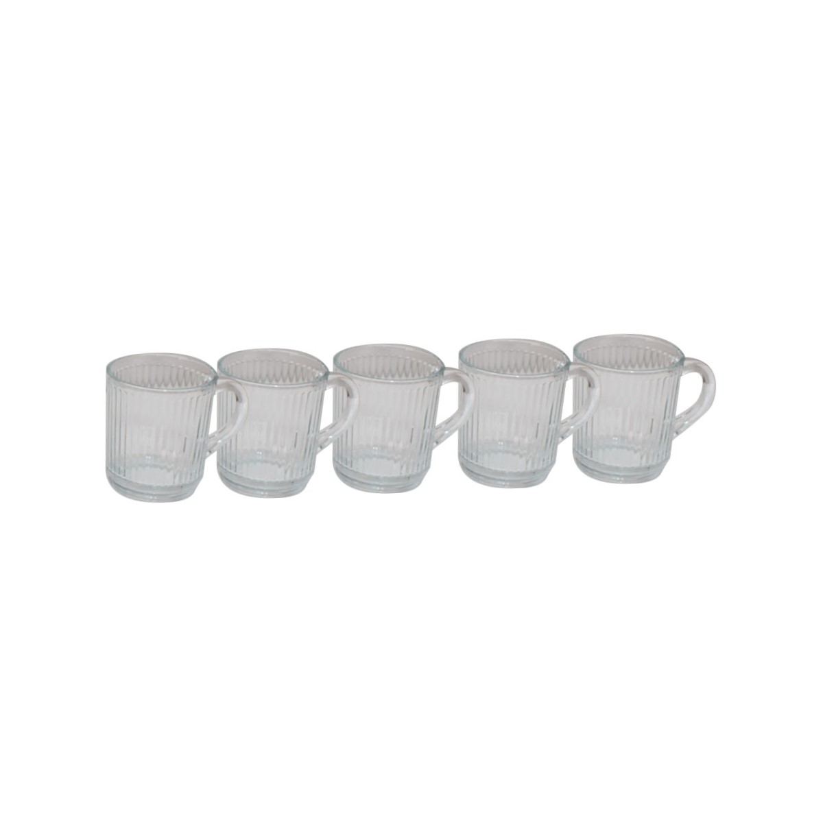 طقم اكواب زجاج شفاف 5 قطعة MAN003 طقم اكواب زجاج شفاف 5 قطعة MAN003