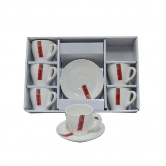 BMW88 set of ceramic coffee cups and saucers, 12 pieces