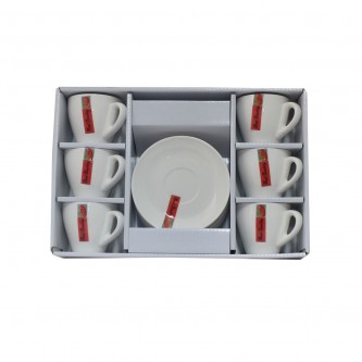 BMW88 set of ceramic coffee cups and saucers, 12 pieces