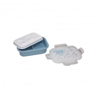 Blue divided plastic lunch box AF-600275