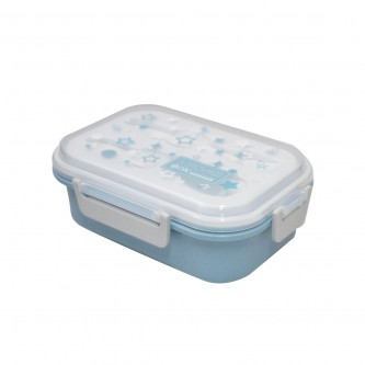 Blue divided plastic lunch box AF-600275