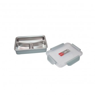 Steel Divided Lunch Box Turquoise AF-600037