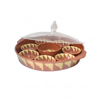 9 Piece Heritage Melamine Breakfast Tray Set 895-HM