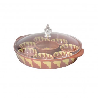 9 Piece Heritage Melamine Breakfast Tray Set 895-HM