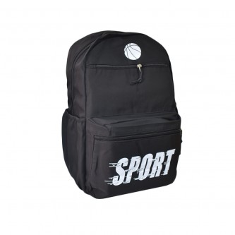School backpack, 18 inches, black, AF600486