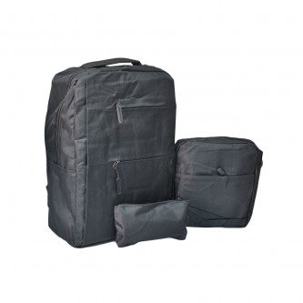 School backpack set, 3 pieces, 16 inches, black AF600491