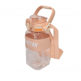 Plastic school water bottle, 1500 ml, pink, ST-7309