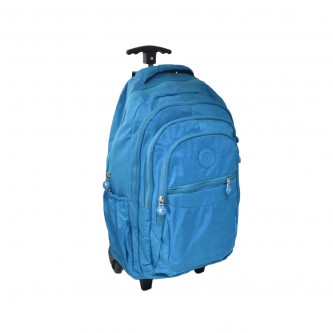 School backpack with wheels, 18 inches, blue AF-600285