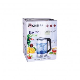 Bonera Glass Electric Kettle 2.0L 1500W MU-N150-20