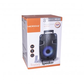 Microduos Bluetooth Speaker with Wireless Mic and Remote Control MD-803
