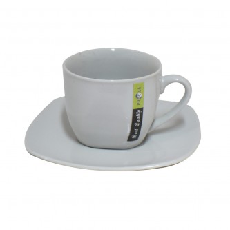 Set of porcelain coffee cups and saucers, 12 pieces, ZD23039