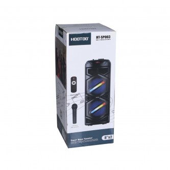 HOTO Bluetooth Speaker with Wireless Mic and Remote Control HT-SP003