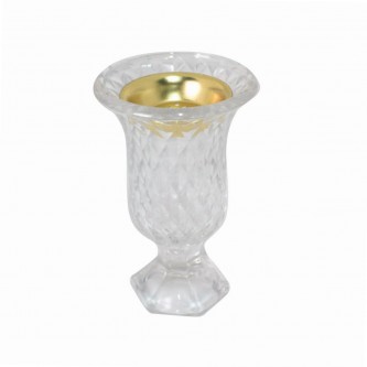 Transparent glass incense burner 19 cm 1017595