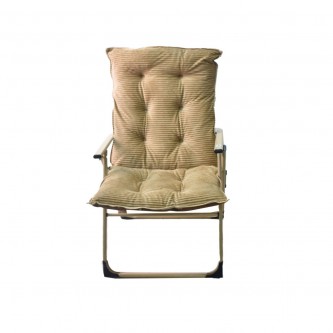 Foldable picnic and camping chair with four backrest adjustments, beige MF6001564